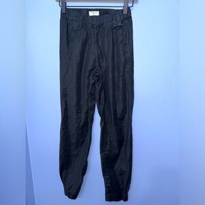 Aritzia Babaton Black Linen Blend High‎ Rise Pull On Pants EUC Size XS